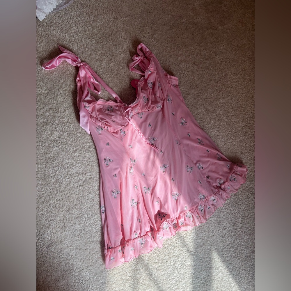 Pink Floral Slip Dress